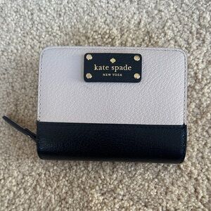 Kate Spade Two-Tone Wallet in Black and Cream
